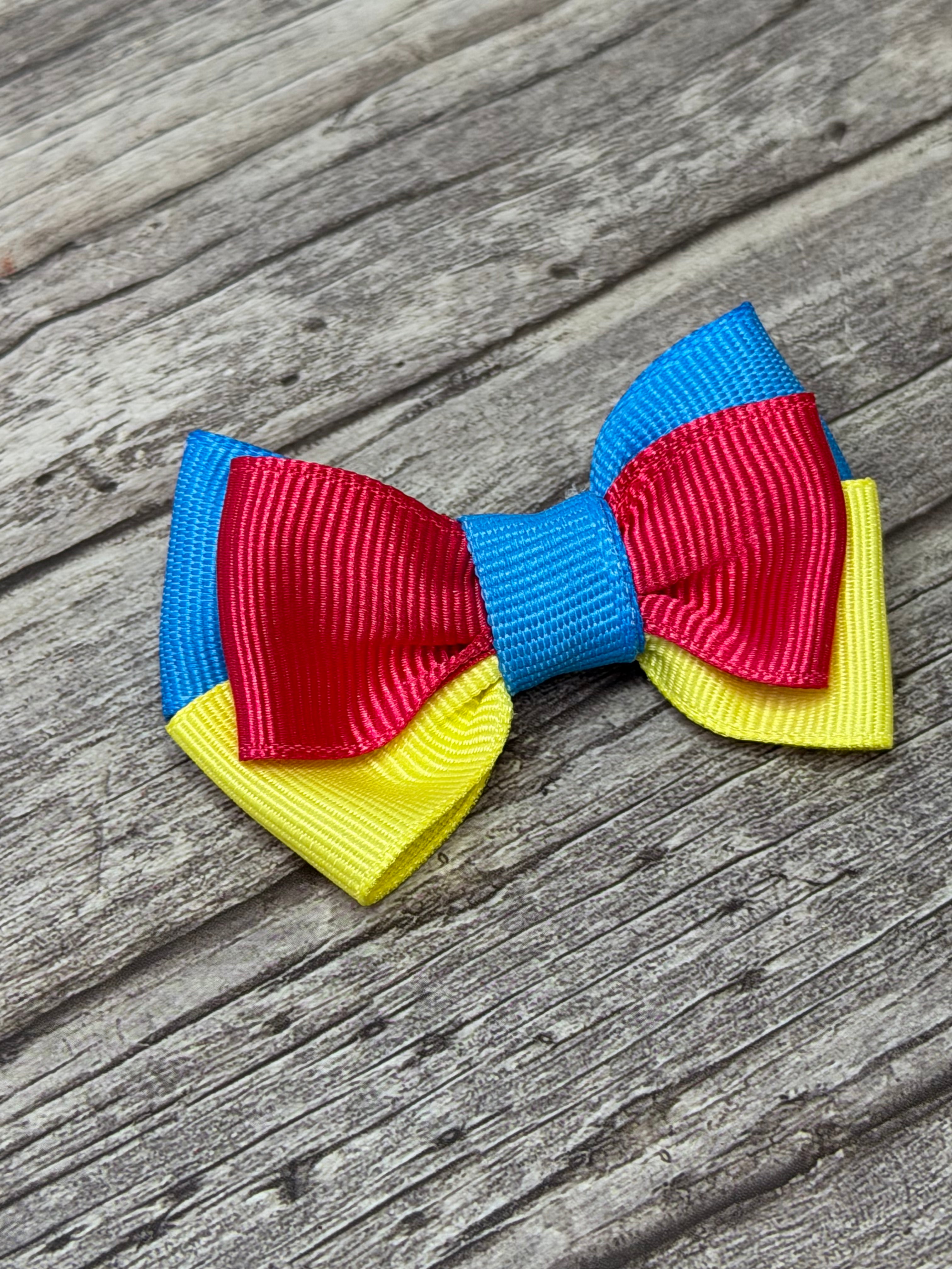 Rainbow Pop Bow – 2 pulgadas