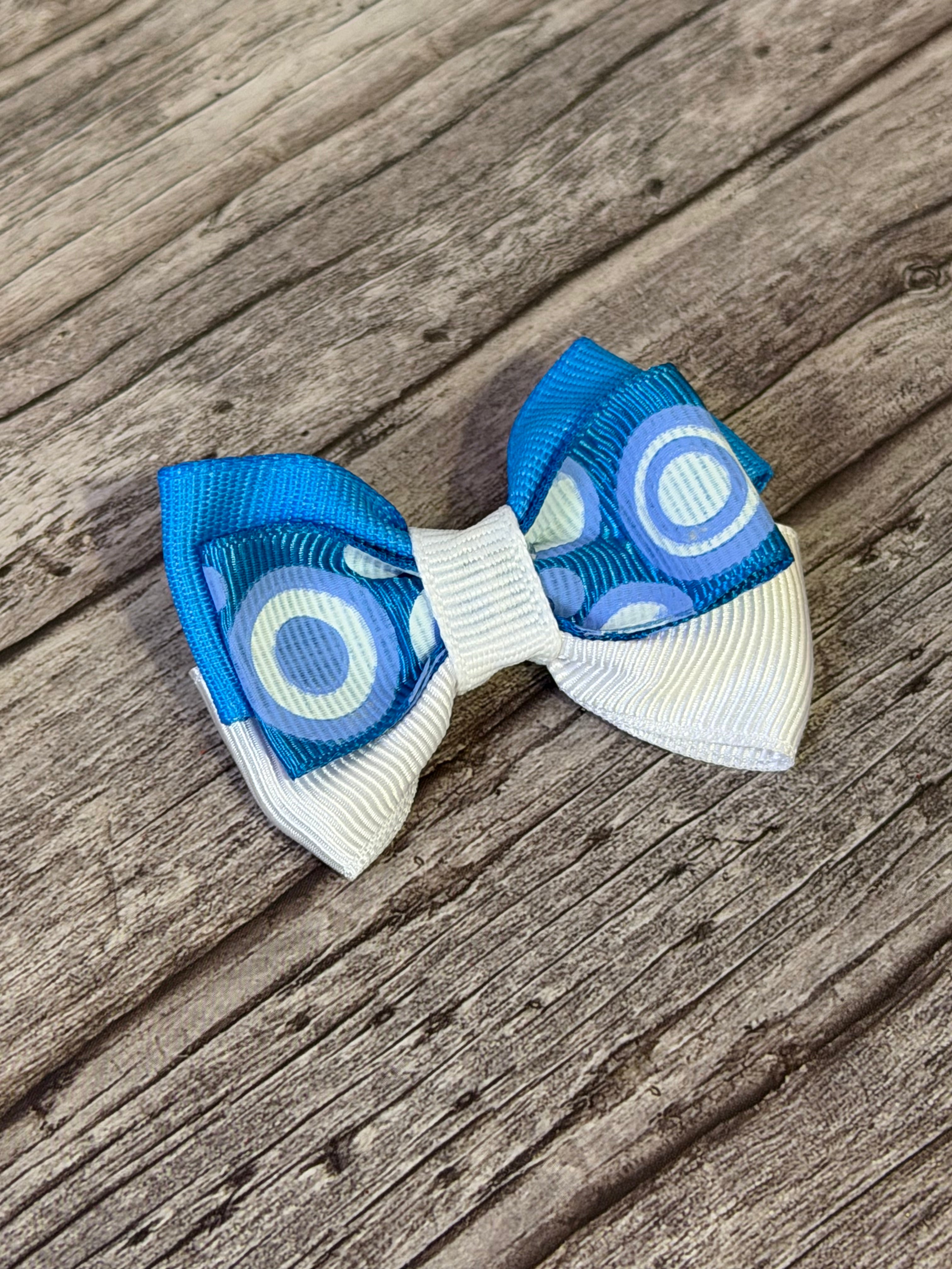 Blue Bubble Bow – 2 pulgadas