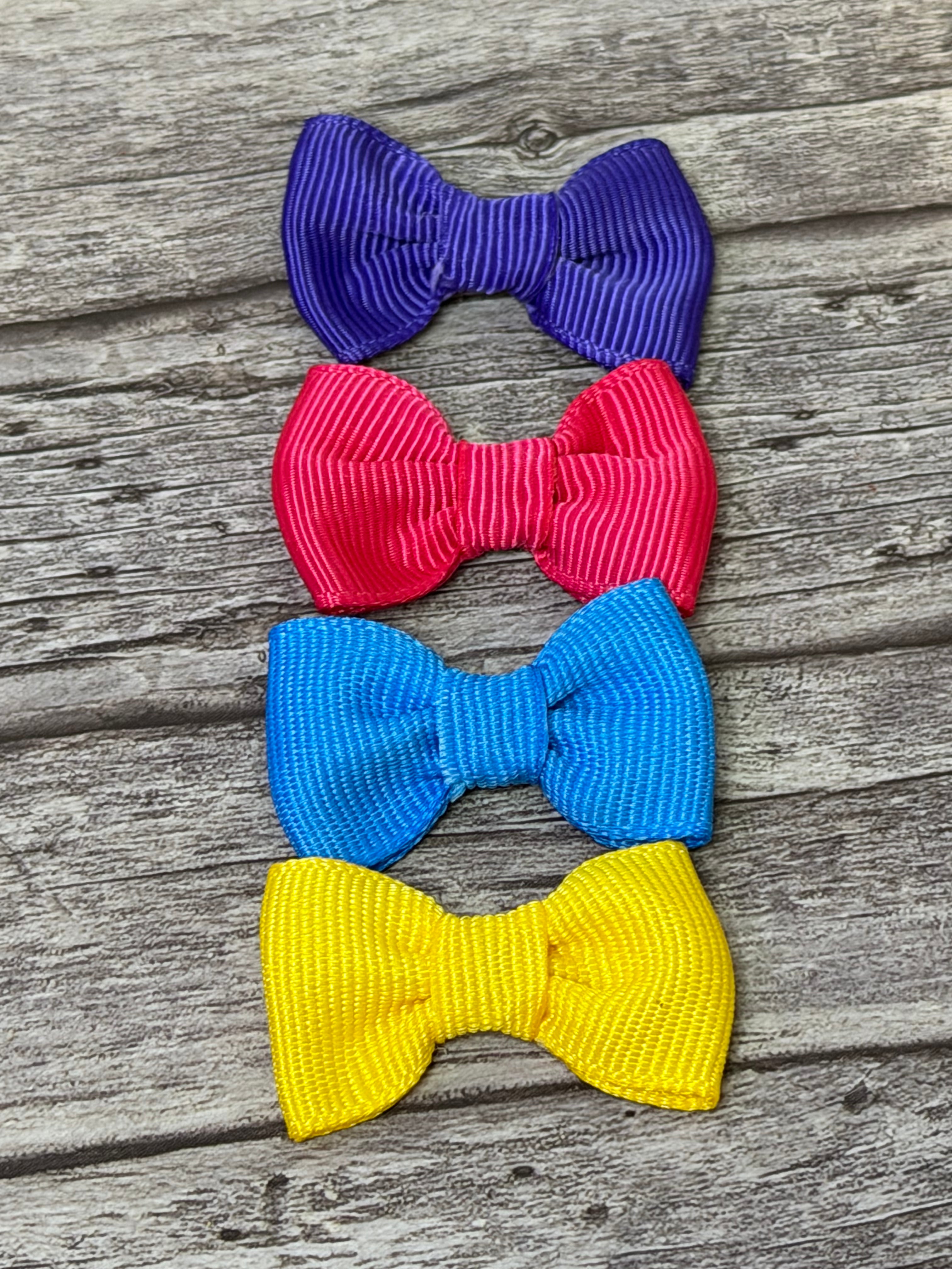 Mini Puppy Bow Set – 3.5 cm (4 Pack)