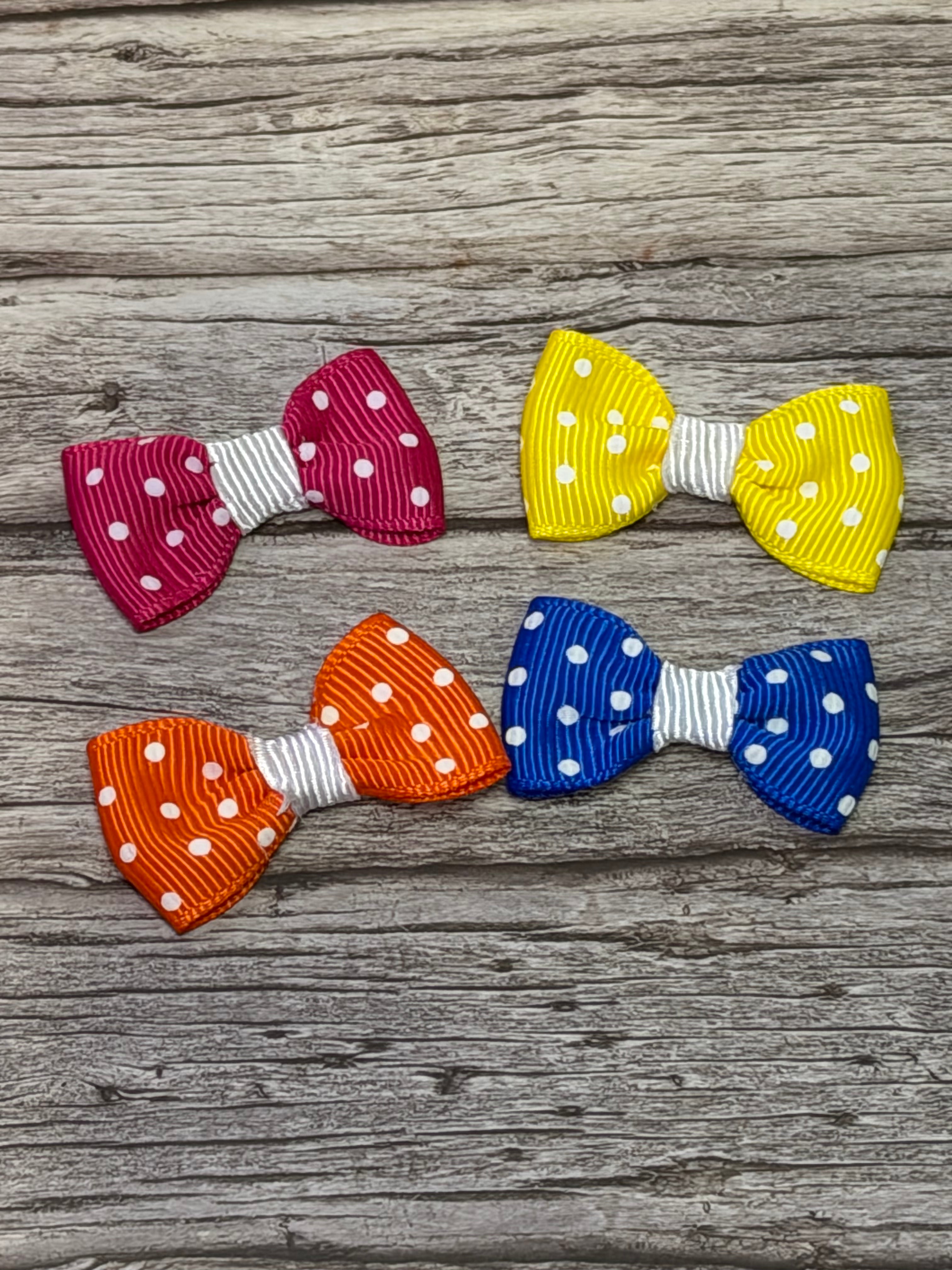 Mini Puppy Bow Set – 3.5 cm (4 Pack)