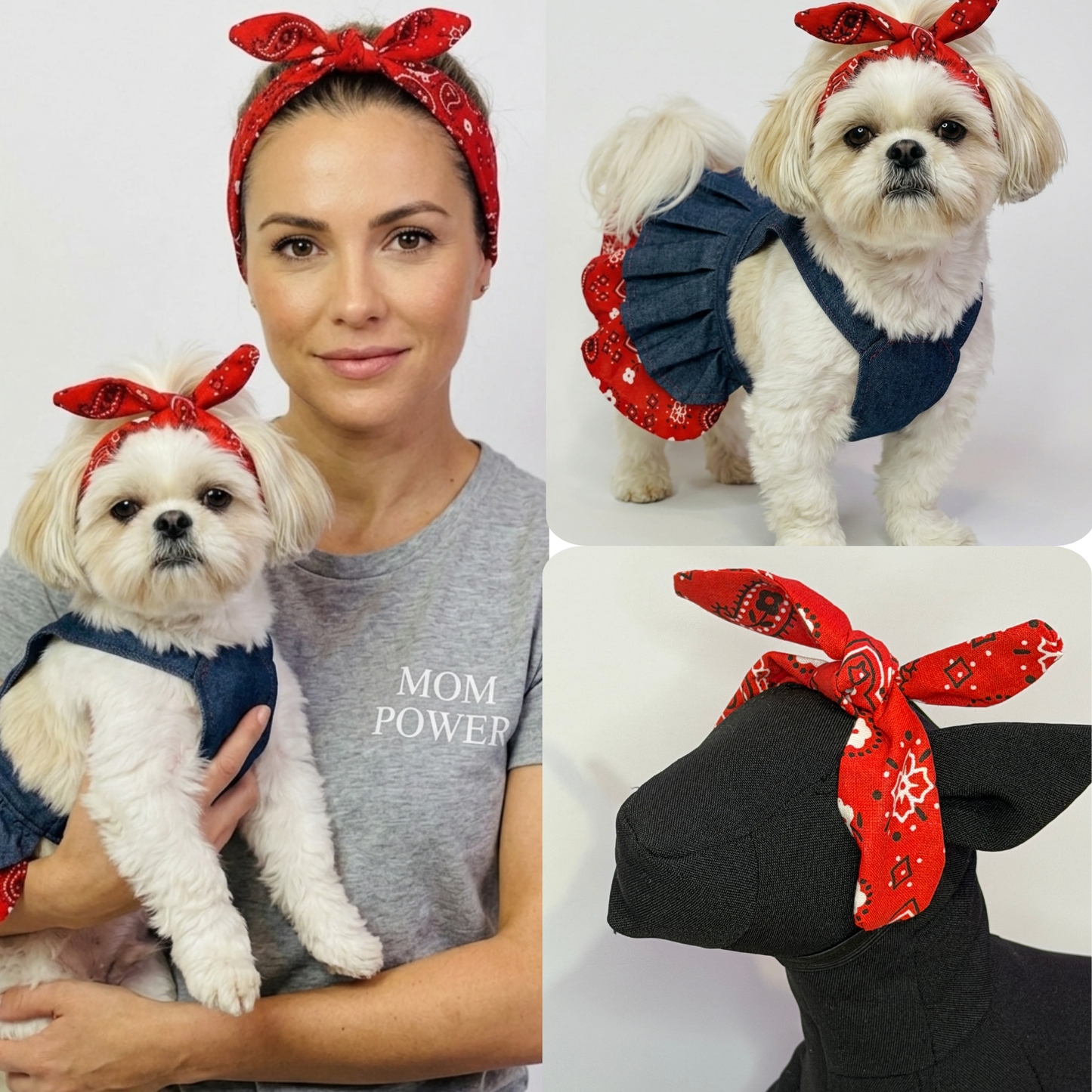 Mom Power Denim Red