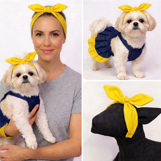 Mom Power Denim Yellow