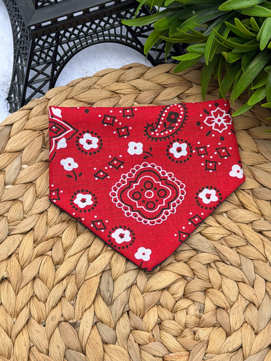 Bandana Reversible Rojo clásico y Denim